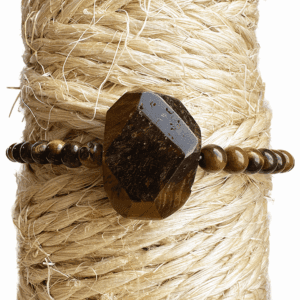 Tygrysie Oko Bransoletka z Kamieniem- Bogactwo